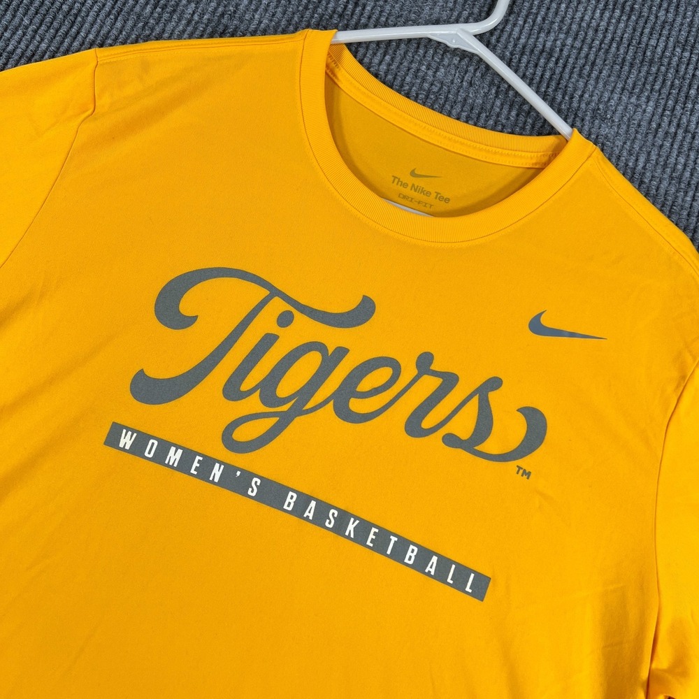 Missouri Tigers Mizzou Womens Basketball Shirt Nike Mens XL Extra Large Gold SEC